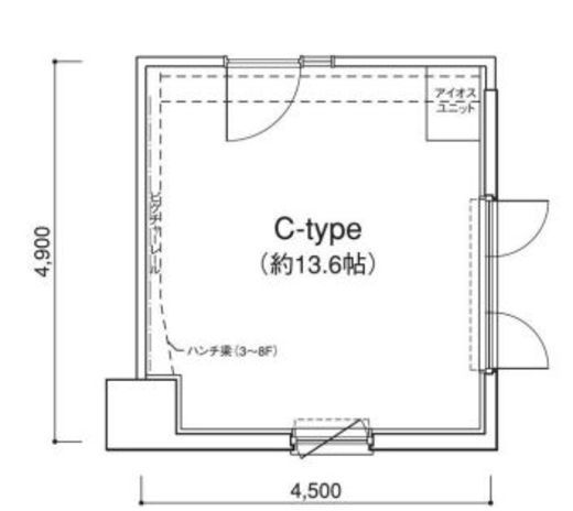 アイオス虎ノ門 903 間取り図