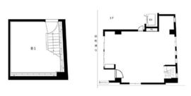 赤坂楓庵ビル B1階+1階 間取り図