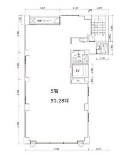 西新橋エクセルビル 5階 間取り図