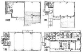 松井高輪ビル B1-3階 間取り図