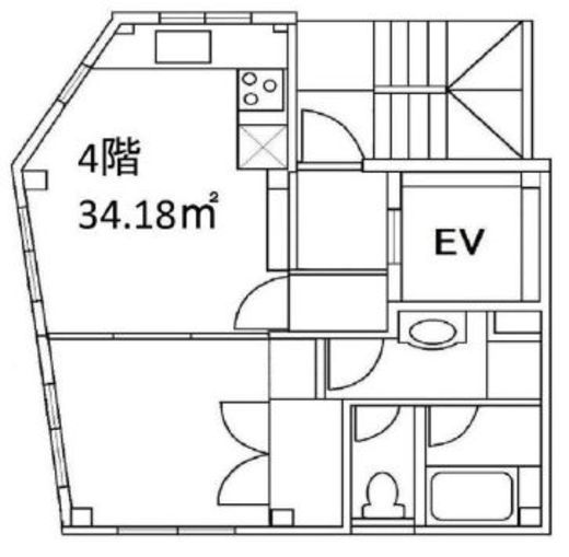 茶屋坂T&Kビル 4階 間取り図