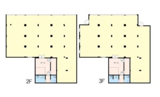 港区高輪2丁目ストレージタワー 2階+3階 間取り図