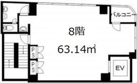 JP浜町ビル 8階 間取り図