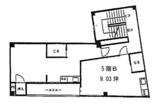 新橋パインビル 5階B 間取り図