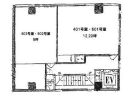 江夏ビル 502 間取り図