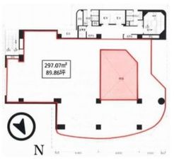 近鉄銀座中央通りビル 2階 間取り図