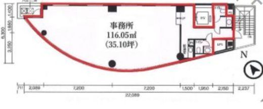 近鉄銀座中央通りビルIII 9階 間取り図