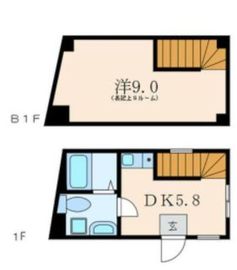 CONTEL SHIROGANE(SOHO) 102 間取り図