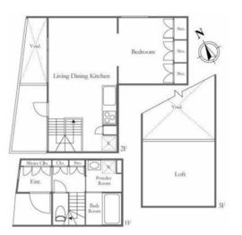 西麻布オークテラス(SOHO) 102 間取り図