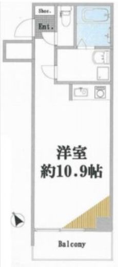 ラミアール赤坂 606 間取り図