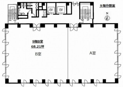 赤坂第一ビル 9階B 間取り図