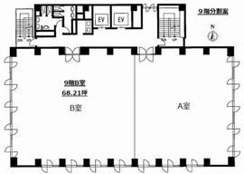 赤坂第一ビル 9階B 間取り図