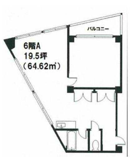 三貴ビル 6階A 間取り図