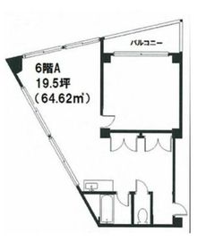 三貴ビル 6階A 間取り図