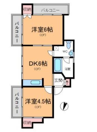 パレス赤坂 3階 間取り図
