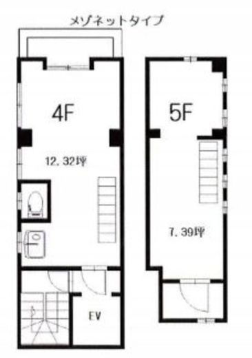ル・グラシエルBLDG.19 4-5階 間取り図