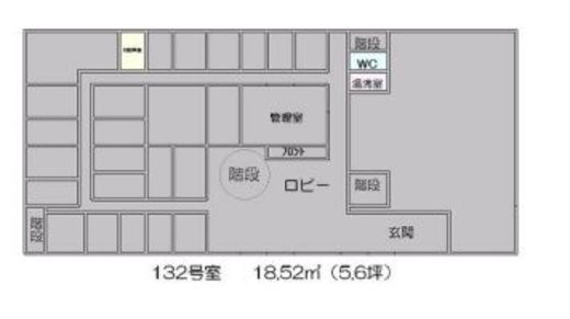 赤坂オフィスハイツ 132 間取り図