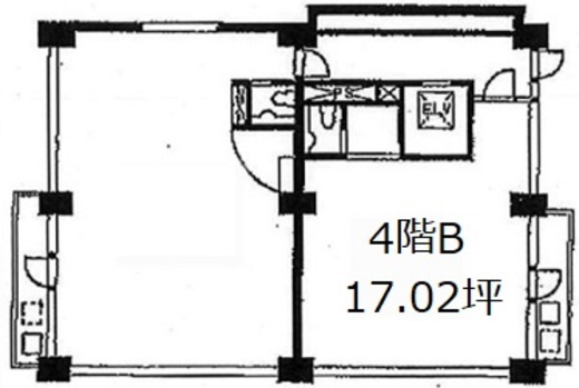 ビラ・アペックス市ヶ谷(旧:番町ビル) 4階B 間取り図
