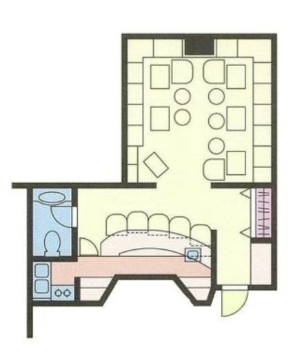 赤坂扇やビル 4階A 間取り図