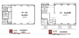 LINEVIEW京橋 1階+2階 間取り図