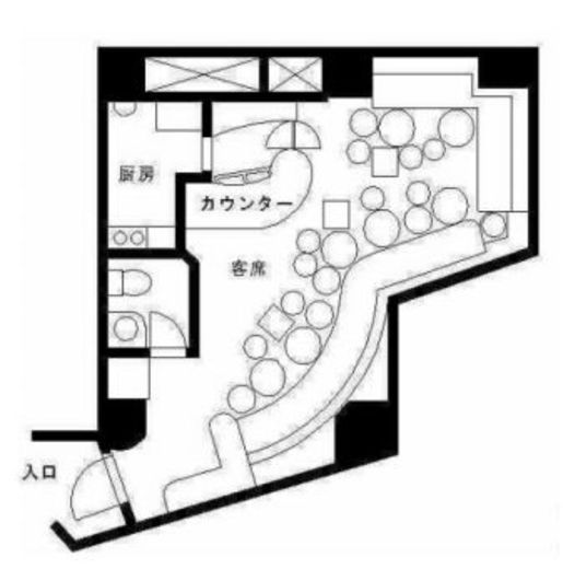 コリンズ33ビル 4階K 間取り図