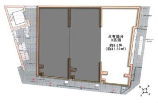 メイプルアーベント赤坂 1階C 間取り図