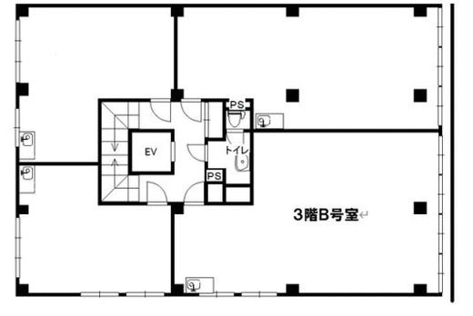 八重洲五の五ビル 3階B 間取り図