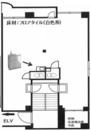 アール五反田(旧フラッツ増沢) 8階B 間取り図