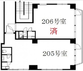 シャトレー代々木 205 間取り図