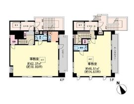 アローム赤坂 4階+5階 間取り図