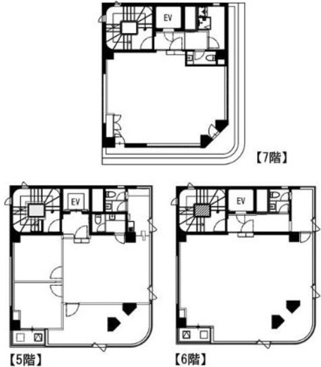 THE CORNER 日本橋 east 5-7階 間取り図