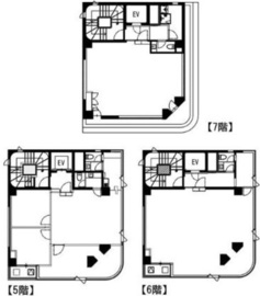 THE CORNER 日本橋 east 5-7階 間取り図