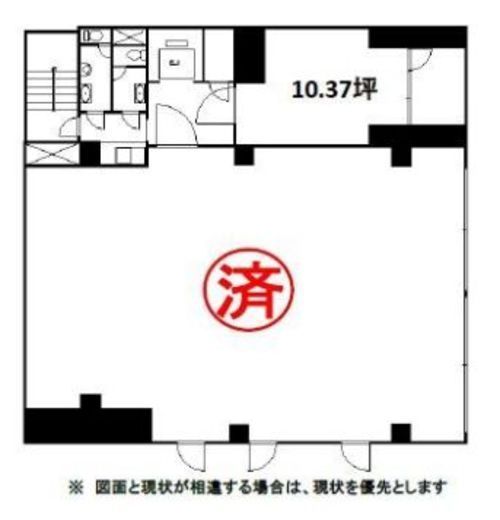 ビコービル 3階A 間取り図