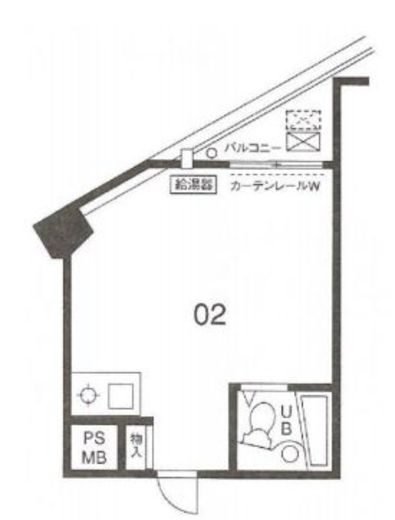 ウィンド新富ビル 502 間取り図