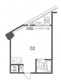 ウィンド新富ビル 502 間取り図
