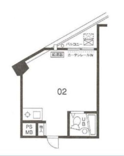 ウィンド新富ビル 902 間取り図