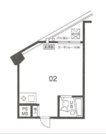 ウィンド新富ビル 902 間取り図