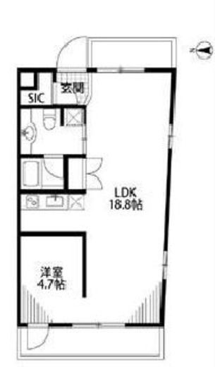 ザ・パームス三田(SOHO) 201 間取り図