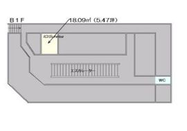築地KYビル B1階E 間取り図