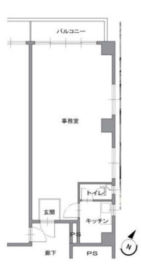 元赤坂マンション 603 間取り図
