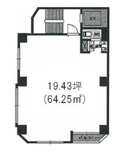 日本橋243ビル 4階 間取り図