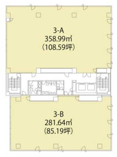 A-PLACE渋谷南平台(旧:日交渋谷南平台ビル) 3階A 間取り図