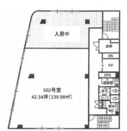 東京浜町近鉄ビル 502 間取り図