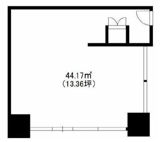 北辰ビル(六本木) 1階A 間取り図