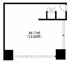 北辰ビル(六本木) 1階A 間取り図
