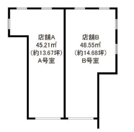 アルゴ西麻布(店舗・事務所) 1階A・B(一括) 間取り図