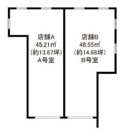 アルゴ西麻布(店舗・事務所) 1階A・B(一括) 間取り図