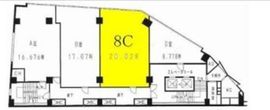 虎ノ門産業ビル 8C 間取り図