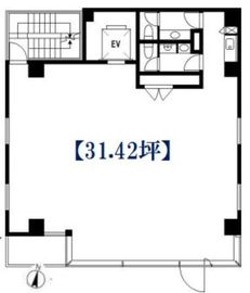 ピーコス日本橋ビル 2階 間取り図