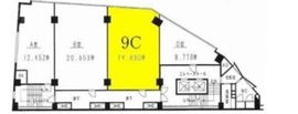 虎ノ門産業ビル 9C 間取り図